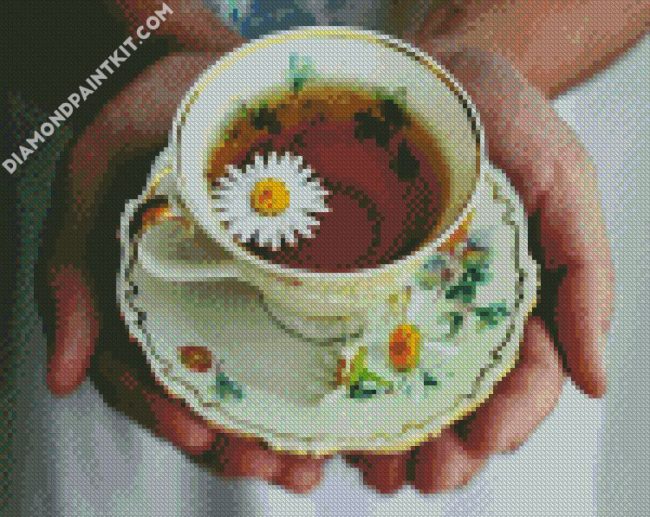 Chamomile Tea In Cup diamond painting