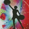 Cheerleader Girl Silhouette diamond painting