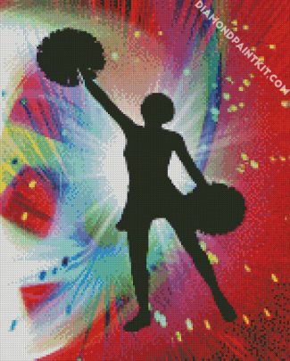 Cheerleader Girl Silhouette diamond painting