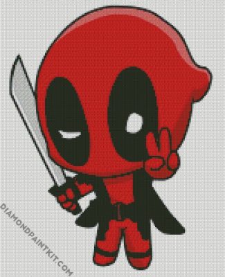 Chibi Deadpool diamond painting