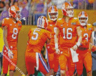 Clemson Tigers Football Players diamond painting