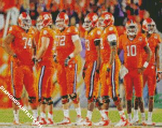 Clemson Tigers Football Team diamond painting