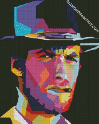 Clint Eastwood Pop Art diamond painting