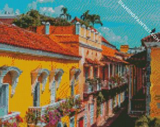 Colombia Cartagena Buildings diamond painting