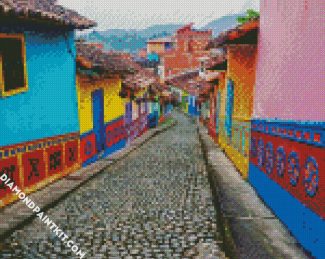 Colombia Guatape Street diamond painting