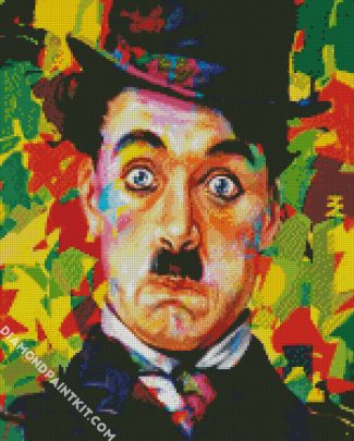 Colorful Chaplin diamond painting