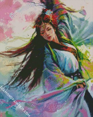 Colorful Chinese Woman Art diamond painting