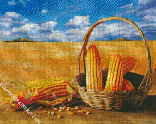 Corn Basket diamond painting