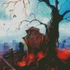 Creepy Halloween Graveyard diamond painting