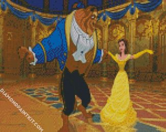 Disney Beauty And Beast In Ballroom diamond painting