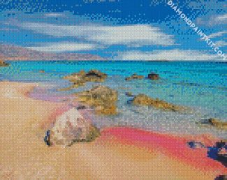 Elafonissi Beach Greece Crete diamond painting