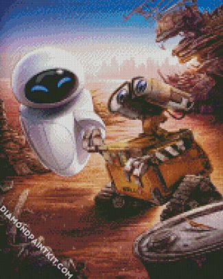 Eve And Wall E Robots diamond painting