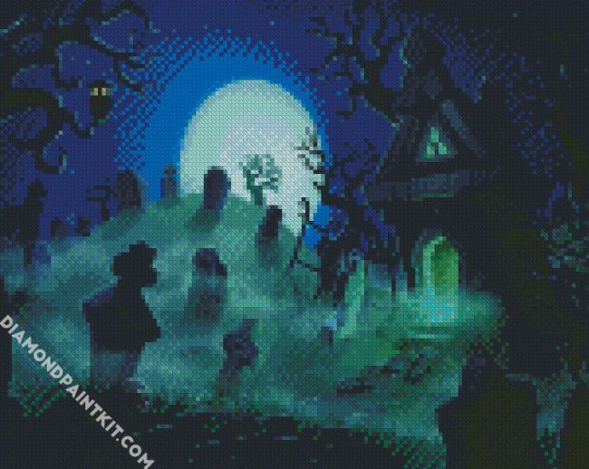 Fantasy Creepy Cemetery diamond painting