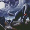 Fantasy Wolf In Cemetery diamond painting