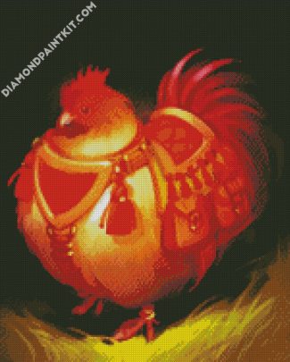 Fat Hen Bird diamond painting