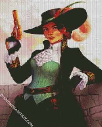 Female Gunslinger diamond painting