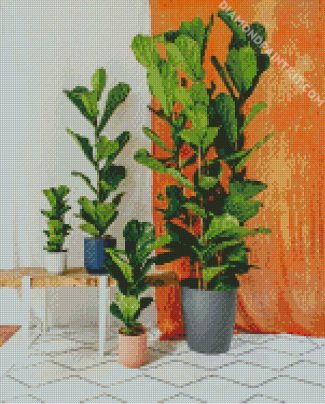 Fiddle Leaf Fig Plant diamond painting