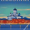 Finland Helsinki Poster diamond painting