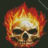 Fire Skull Head diamond painting