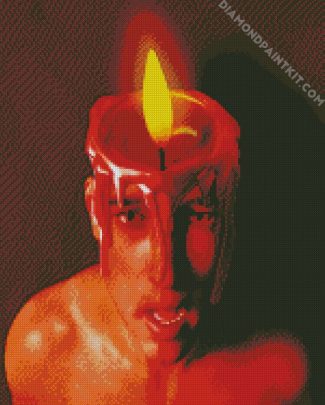 Flaming Candle Man diamond painting