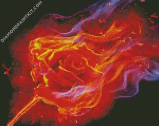 Flaming Rose diamond painting