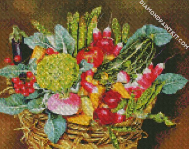 Fresh Vegetables Basket diamond painting