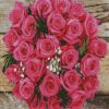 Fuchsia Roses Bouquet diamond painting