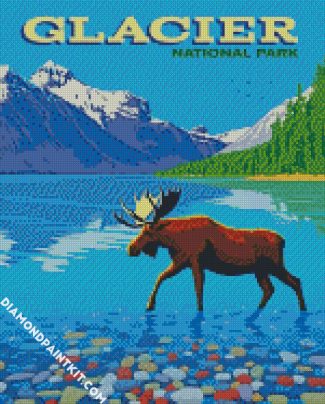 Glacier National Park Poster diamond painting