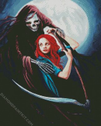 Grim Reaper And Girl diamond painting