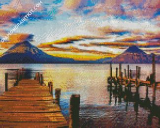 Guatemala Lake Atitlan At Sunset diamond painting