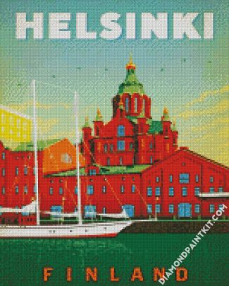 Helsinki Finland Poster diamond painting