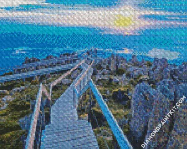 Hobart Mount Wellington diamond painting