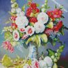 Hollyhocks Vase diamond painting