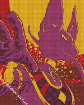 Illustration Beerus diamond painting