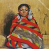 Indian Girl In Blanket diamond painting