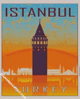 Istanbul Galata Tower diamond painting