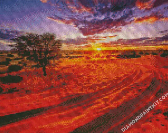 Kalahari Desert At Sunset diamond painting