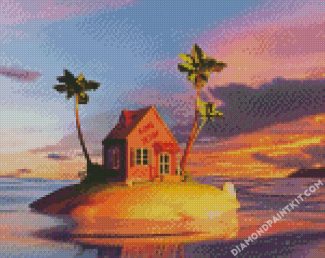 Kame House Dragon Ball Z diamond painting