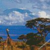 Kenya Mount Kilimanjaro And Giraffes diamond painting