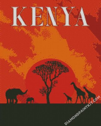 Kenya Poster diamond painting