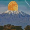 Kenya Full Moon Kilimanjaro Mountain diamond painting