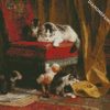 Kittens On Chair diamond painting