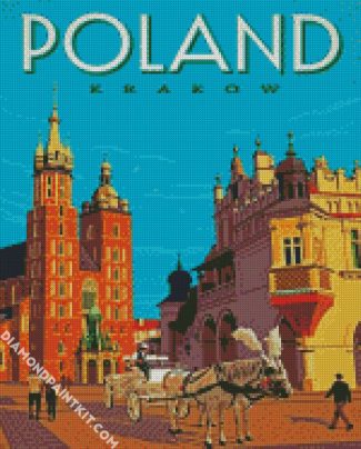 Krakow Poland Poster diamond painting