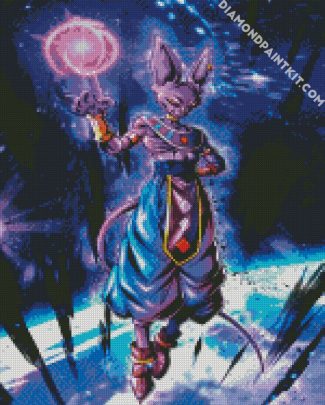 Lord Beerus Dragon Ball diamond painting