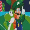 Luigi And Yoshi diamond painting