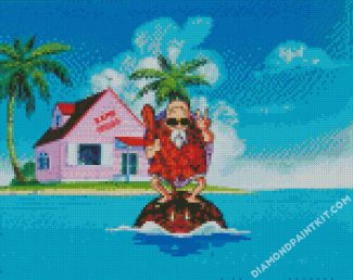 Master Roshi Kame House diamond painting