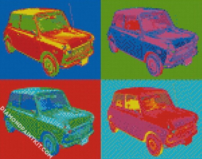 Mini Cooper Cars Pop diamond painting