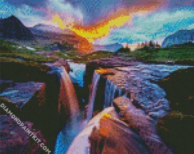 Montana Glacier National Park diamond painting