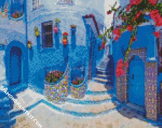 Morocco Chefchaouen diamond painting