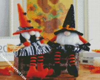 Mrs And Mr Halloween Gonks diamond painting